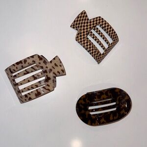 Set of 3 Teleties Flat Chic Claw Clips